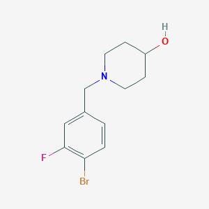 molecular formula C12H15BrFNO B1447771 1-(4-Bromo-3-fluorobenzyl)piperidin-4-ol CAS No. 1704096-70-7