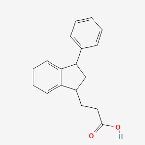 molecular formula C18H18O2 B14477711 3-(3-Phenyl-1-indanyl)propionic acid CAS No. 72216-50-3