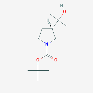 molecular formula C12H23NO3 B1447776 tert-Butyl (3R)-3-(2-hydroxypropan-2-yl)pyrrolidine-1-carboxylate CAS No. 1788044-09-6