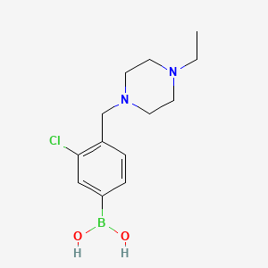molecular formula C13H20BClN2O2 B1447778 (3-Chloro-4-((4-ethylpiperazin-1-yl)methyl)phenyl)boronic acid CAS No. 1704074-25-8
