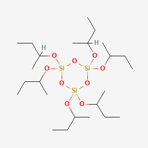 molecular formula C24H54O9Si3 B14477814 Hexakis(1-methylpropoxy)cyclotrisiloxane CAS No. 70788-47-5