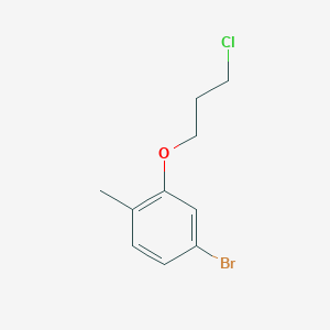 molecular formula C10H12BrClO B1447783 4-Bromo-2-(3-chloropropoxy)-1-methylbenzene CAS No. 1702515-74-9