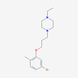 molecular formula C16H25BrN2O B1447784 1-(3-(5-Bromo-2-methylphenoxy)propyl)-4-ethylpiperazine CAS No. 1704065-43-9