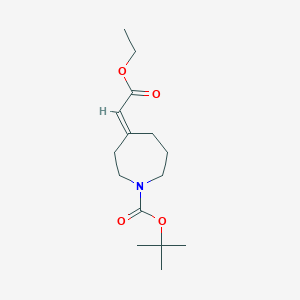 molecular formula C15H25NO4 B1447786 (E)-tert-butyl 4-(2-ethoxy-2-oxoethylidene)azepane-1-carboxylate CAS No. 473836-97-4