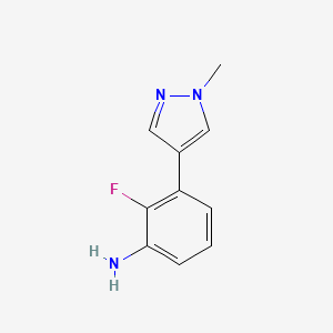 molecular formula C10H10FN3 B1447795 2-fluoro-3-(1-methyl-1H-pyrazol-4-yl)aniline CAS No. 1936431-65-0