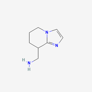 molecular formula C8H13N3 B1447798 5H,6H,7H,8H-imidazo[1,2-a]pyridin-8-ylmethanamine CAS No. 185796-74-1