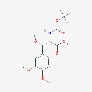 molecular formula C16H23NO7 B1447815 Boc-D-threo-3-(3,4-dimethoxyphenyl)serine CAS No. 126395-32-2