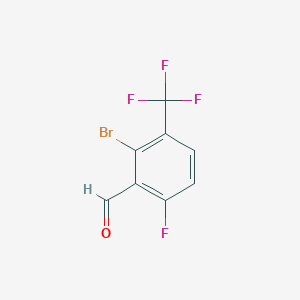 molecular formula C8H3BrF4O B1447816 2-Bromo-6-fluoro-3-(trifluoromethyl)benzaldehyde CAS No. 1428234-81-4