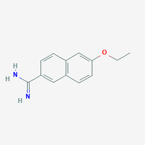 molecular formula C13H14N2O B14478166 6-Ethoxynaphthalene-2-carboximidamide CAS No. 68464-16-4