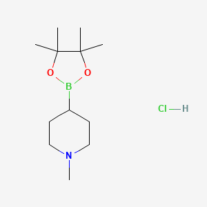 1-Methyl-4-(4,4,5,5-tetramethyl-1,3,2-dioxaborolan-2-yl)piperidine hydrochloride