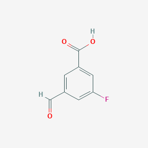molecular formula C8H5FO3 B1447829 3-fluoro-5-formylBenzoic acid CAS No. 1289005-85-1