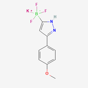 molecular formula C10H9BF3KN2O B1447830 Potassium trifluoro(3-(4-methoxyphenyl)-1H-pyrazol-5-yl)borate CAS No. 1402242-82-3
