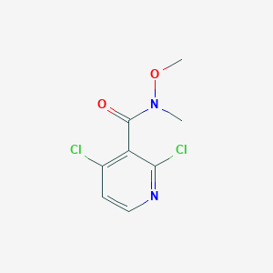 molecular formula C8H8Cl2N2O2 B1447832 2,4-dichloro-N-methoxy-N-methylpyridine-3-carboxamide CAS No. 1446786-37-3
