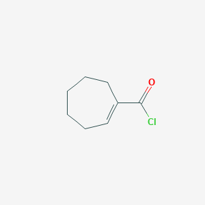 molecular formula C8H11ClO B14478349 Cyclohept-1-ene-1-carbonyl chloride CAS No. 72233-47-7