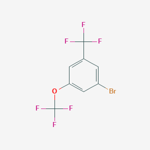 molecular formula C8H3BrF6O B1447836 1-Bromo-3-(trifluoromethoxy)-5-(trifluoromethyl)benzene CAS No. 1417567-94-2