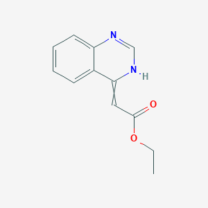 molecular formula C12H12N2O2 B14478363 Ethyl (quinazolin-4(3H)-ylidene)acetate CAS No. 65961-75-3