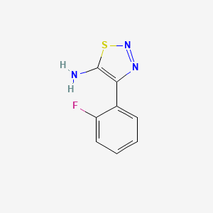 molecular formula C8H6FN3S B1447838 4-(2-氟苯基)-1,2,3-噻二唑-5-胺 CAS No. 1512034-53-5