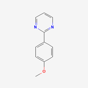 molecular formula C11H10N2O B14478381 2-(4-Methoxyphenyl)pyrimidine CAS No. 69491-44-7