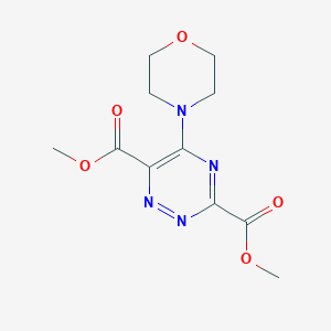 molecular formula C11H14N4O5 B14478402 Dimethyl 5-(morpholin-4-yl)-1,2,4-triazine-3,6-dicarboxylate CAS No. 71856-80-9