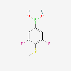 molecular formula C7H7BF2O2S B1447846 3,5-Difluoro-4-(methylthio)phenylboronic acid CAS No. 1451392-38-3