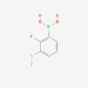 molecular formula C7H8BFO2S B1447847 2-氟-3-(甲硫基)苯硼酸 CAS No. 1451392-57-6