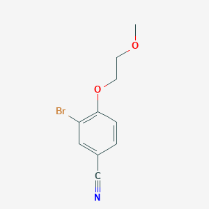molecular formula C10H10BrNO2 B1447851 3-Bromo-4-(2-methoxyethoxy)benzonitrile CAS No. 1557322-67-4