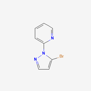 molecular formula C8H6BrN3 B1447853 2-(5-溴-1H-吡唑-1-基)吡啶 CAS No. 1546135-62-9