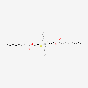 molecular formula C28H56O4S2Sn B14478541 Dibutyltinbis[2-(octanoyloxy)ethylmercaptide] CAS No. 67874-42-4