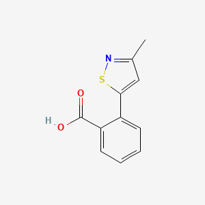 molecular formula C11H9NO2S B1447856 2-(3-Methyl-isothiazol-5-yl)-benzoic acid CAS No. 1401521-94-5