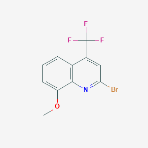 molecular formula C11H7BrF3NO B1447858 2-Bromo-8-methoxy-4-(trifluoromethyl)quinoline CAS No. 1516589-40-4