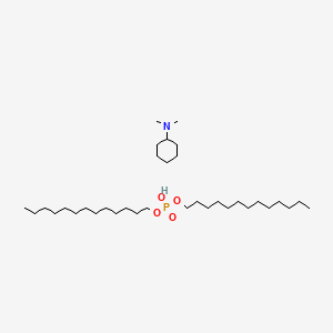 molecular formula C34H72NO4P B14478618 Cyclohexyl(dimethyl)ammonium ditridecyl phosphate CAS No. 65294-15-7