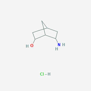 molecular formula C7H14ClNO B1447867 6-Aminobicyclo[2.2.1]heptan-2-ol hydrochloride CAS No. 1818847-29-8
