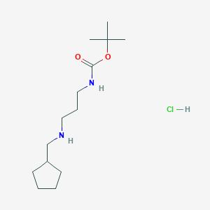 molecular formula C14H29ClN2O2 B1447871 叔丁基 N-{3-[(环戊基甲基)氨基]丙基}氨基甲酸酯盐酸盐 CAS No. 1803606-65-6