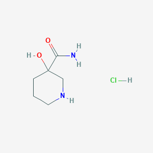 molecular formula C6H13ClN2O2 B1447872 3-羟基哌啶-3-甲酰胺盐酸盐 CAS No. 1803570-33-3
