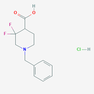 1-Benzyl-3,3-difluoropiperidine-4-carboxylic acid hydrochloride
