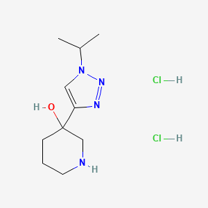 3-[1-(propan-2-yl)-1H-1,2,3-triazol-4-yl]piperidin-3-ol dihydrochloride