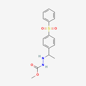 molecular formula C16H18N2O4S B14478766 Methyl alpha-methyl-p-(phenylsulfonyl)benzylcarbazate CAS No. 72050-75-0