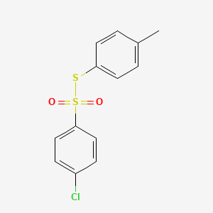 molecular formula C13H11ClO2S2 B14478779 S-(4-Methylphenyl) 4-chlorobenzene-1-sulfonothioate CAS No. 71732-59-7