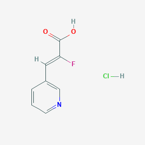 2-Fluoro-3-(pyridin-3-yl)prop-2-enoic acid hydrochloride