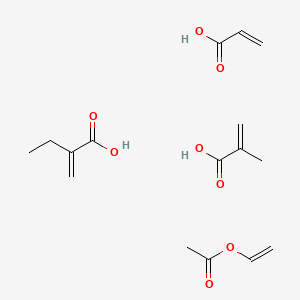 molecular formula C16H24O8 B14478882 Ethenyl acetate;2-methylidenebutanoic acid;2-methylprop-2-enoic acid;prop-2-enoic acid CAS No. 68922-27-0