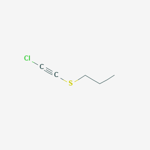 molecular formula C5H7ClS B14478885 Propane, 1-[(chloroethynyl)thio]- CAS No. 66566-80-1