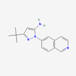 molecular formula C16H18N4 B1447889 3-(叔丁基)-1-(异喹啉-6-基)-1H-吡唑-5-胺 CAS No. 1951451-76-5