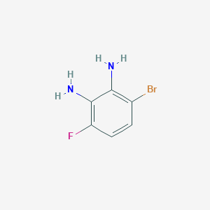 molecular formula C6H6BrFN2 B1447896 1-Bromo-2,3-diamino-4-fluorobenzene CAS No. 1805502-21-9