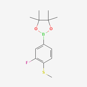 molecular formula C13H18BFO2S B1447898 3-Fluoro-4-(methylthio)phenylboronic acid pinacol ester CAS No. 1351499-74-5