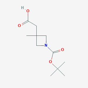 molecular formula C11H19NO4 B1447901 2-(1-(tert-Butoxycarbonyl)-3-methylazetidin-3-yl)acetic acid CAS No. 1422344-49-7