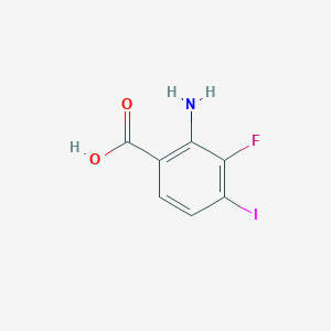 molecular formula C7H5FINO2 B1447902 2-Amino-3-fluoro-4-iodobenzoic acid CAS No. 1823320-18-8