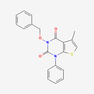 molecular formula C20H16N2O3S B1447904 3-(benzyloxy)-5-methyl-1-phenylthieno[2,3-d]pyrimidine-2,4(1H,3H)-dione CAS No. 1951451-80-1
