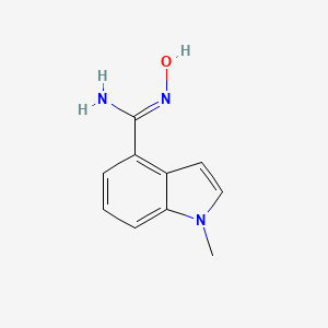 molecular formula C10H11N3O B1447905 N'-Hydroxy-1-methyl-1H-indole-4-carboximidamide CAS No. 1597528-05-6