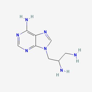 molecular formula C8H13N7 B14479066 3-(6-Amino-9H-purin-9-yl)propane-1,2-diamine CAS No. 70021-01-1