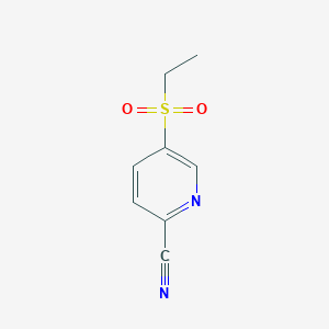 molecular formula C8H8N2O2S B1447908 5-(Ethylsulfonyl)picolinonitrile CAS No. 1649454-78-3